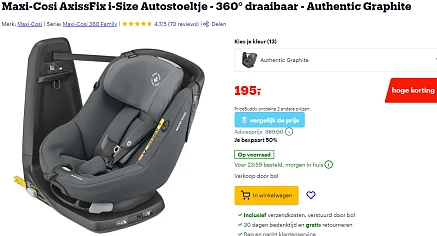 -50% autostoel 👶🏼 Maxi-Cosi bij Bol